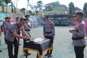 Kapolres Tanggamus Pimpin Sertijab, Sejumlah Pejabat Utama Polres Resmi Berganti